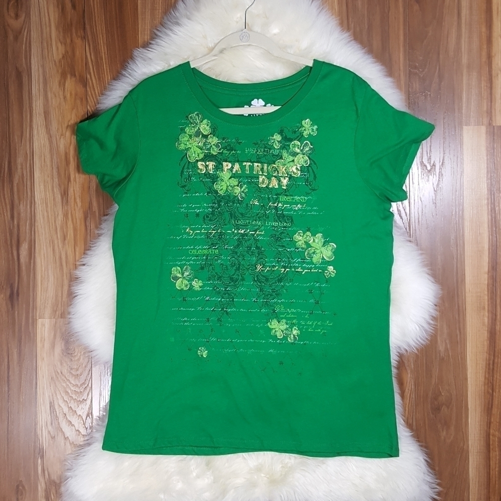 Lucky Tee Shirt St Patrick's Day Short Sleeve Tee